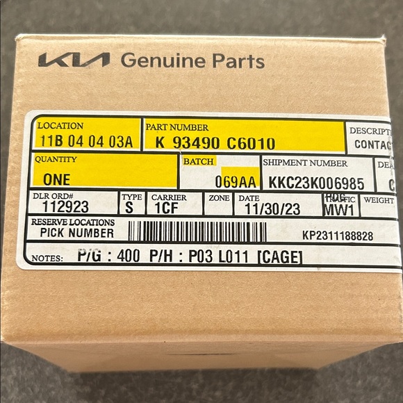 Kia Genuine Parts - Brown Packaging Replacement Part Contact Assy -clock spring